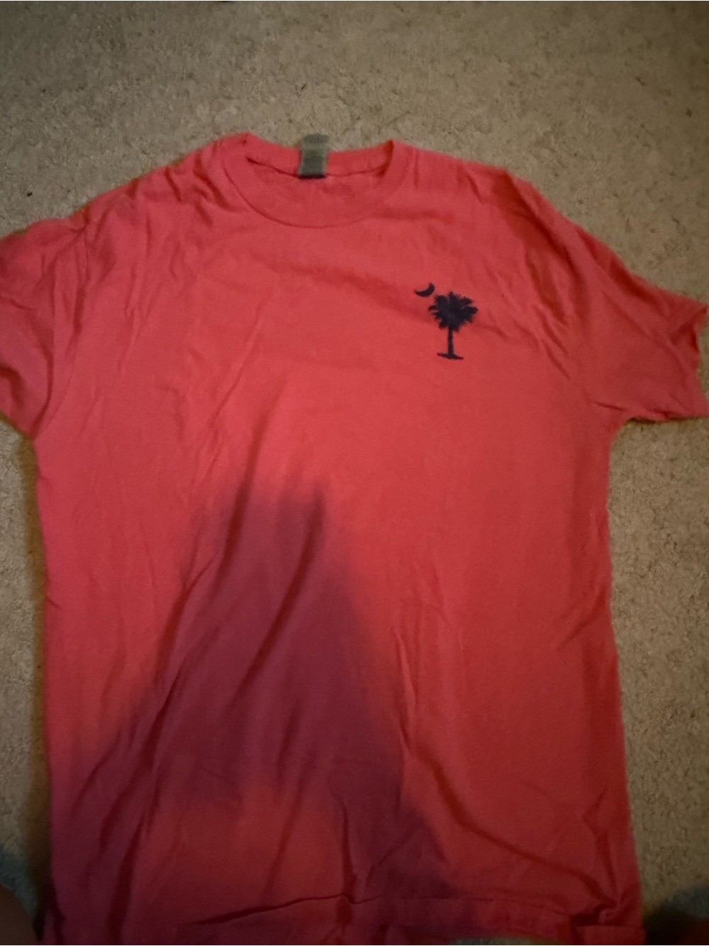 Men's Coral Short-Sleeve Palm Tree T-Shirt
